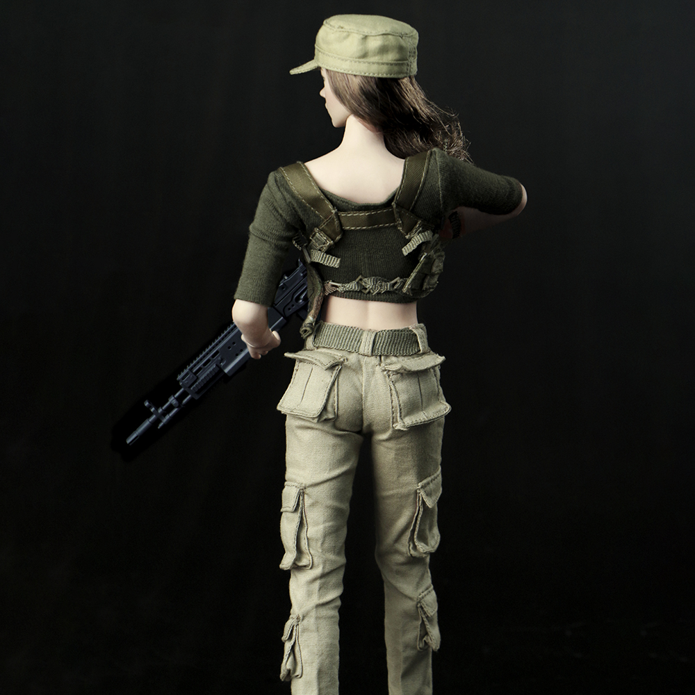 现货 1:6女兵人 套装配件 女素体军衣套装 包胶女素体