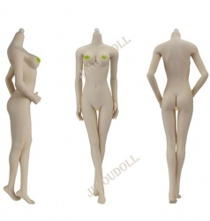 Jiaou Doll Version 3.0 12 inch White Middle Breast for 1/6 Action Figure 