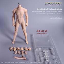 JIAOU DOLL 1/6 Male Nude Seamless Body Action Figure in Natural 